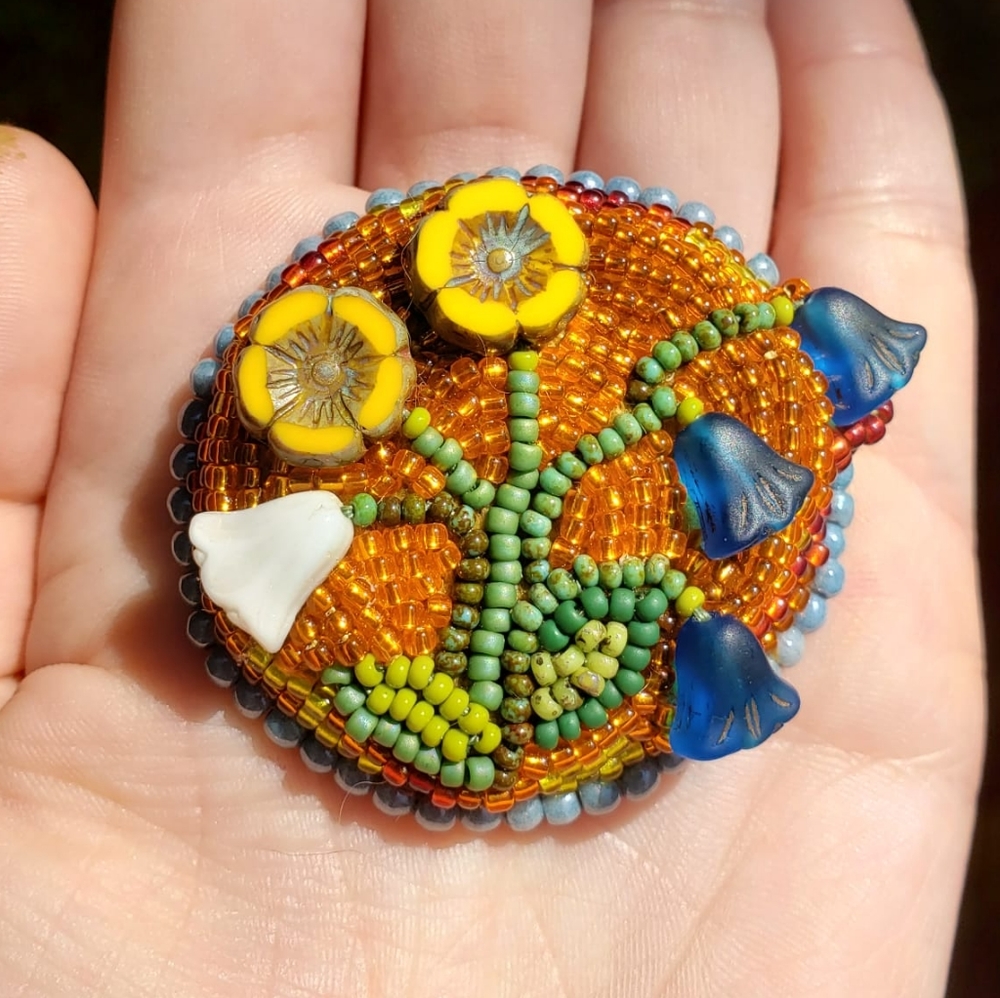 Made By Me Beaded Floral Hair Jewelry Clip